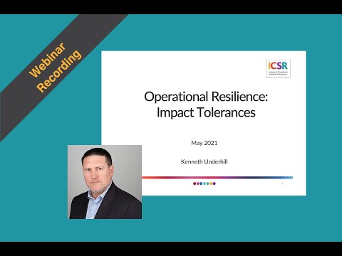 Operational Resilience: Impact Tolerances webinar