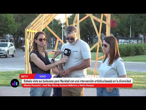 Rafaela viste sus bulevares para Navidad con una intervención artística basada en la diversidad