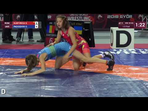 1/2 WW - 39 kg: S. SUBTIRICA (ROM) v. O. PADOSHYK (UKR)