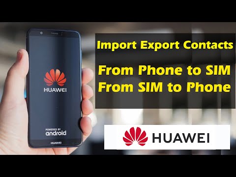 Huawei Mobiles || How To Copy Contacts from Phone to SIM || How To Copy Contacts from SIM to Phone