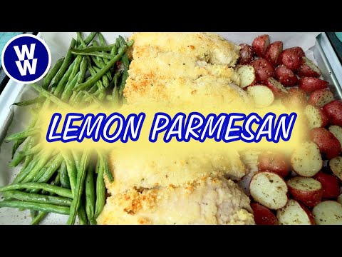 EASY Sheet Pan Crispy Baked Lemon Parmesan Chicken & Veggies🍗🍋🧀🥔WW Friendly Recipe (Weight Watchers)