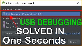 USB debugging not working in Android Studio | Device not showing in Android Studio