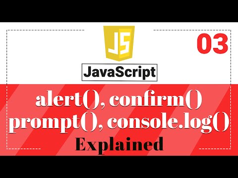 3 Alert Prompt Confirm console log | Dialog boxes | JavaScript Tutorial | Learn JavaScript