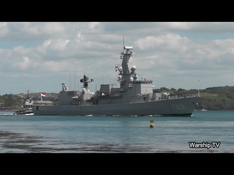 ROYAL NETHERLANDS NAVY HNLMS VAN AMSTEL F831 ENTERS DEVONPORT AT DEVILS POINT POOL 10-6-24