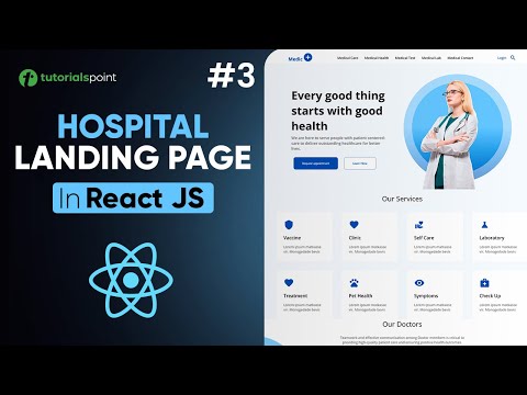 React Website Tutorial Hospital Landing Page Part 1