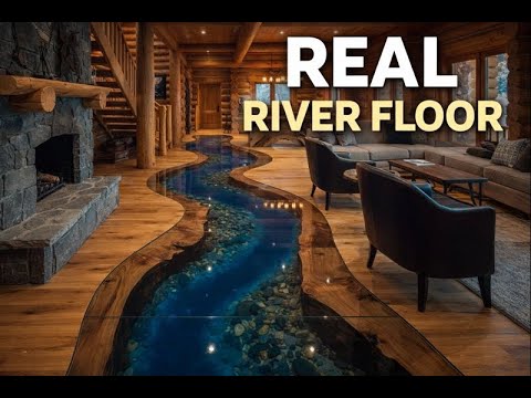 Luxury River Epoxy Floor Installation Step by Step | Glass Floor Construction Process