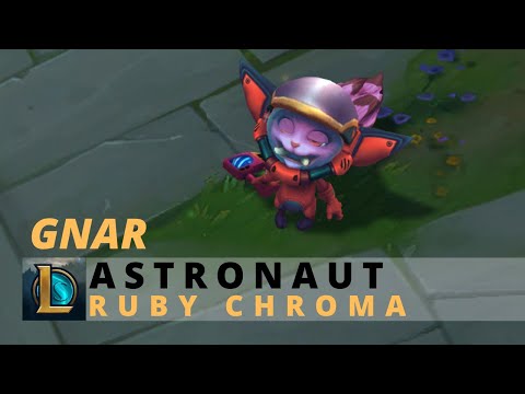 Astronaut Gnar Ruby Chroma - League Of Legends