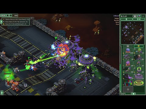 8-Bit Invaders!-Cranioids Hard Campaign Walkthrough-Mission 10 "Brownout"