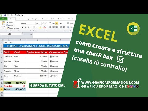 Excel: creare una check box