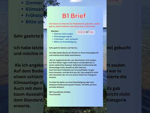 Beschwerdebrief TELC B1 -Beispiel ✍️ #deutschlernen #b1prüfung #b1schreiben #deutschprüfung #brief