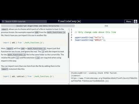 Lesson 22 Es6 Reuse Javascript Code Using Import