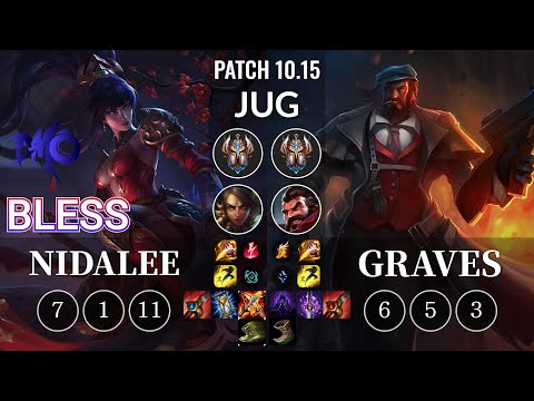 DMO bless Nidalee vs Graves Jungle - KR Patch 10.15