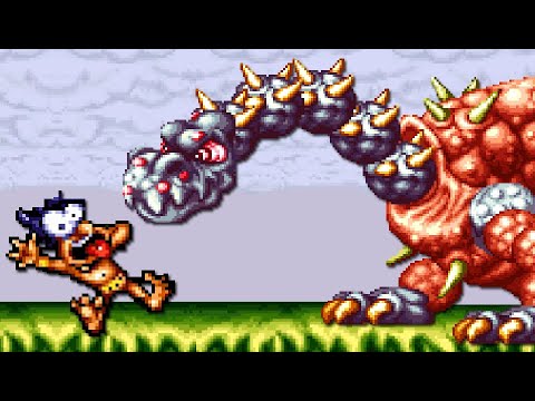 Prehistorik Man (SNES) All Bosses (No Damage)