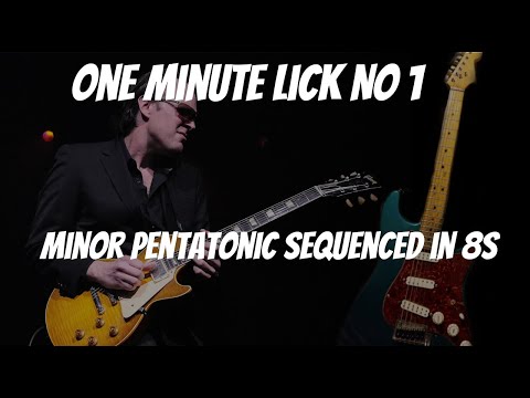 One Minute Lick No. 1 - Cascading Minor Pentatonic Lick in 8s