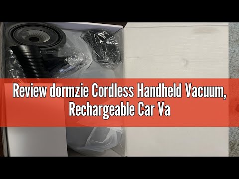 dormzie Car Vacuum, Handheld Vacuum Cordless with 19000Pa Powerful Suction,1.3 lbs Lightweight, Type-C Charge, Multiple Accessories for Car Home Office Pet video review thumbnail