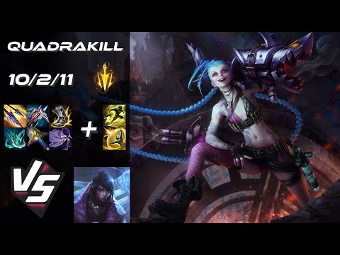 BOTTOM Jinx vs Aphelios [QUADRAKILL] - NA Grandmaster Patch 25.S2.6