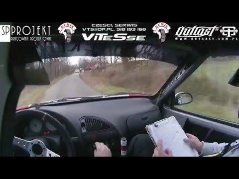 KJS ZIMOWY SUPER OeS BARBÓRKA 2015 Ł.Sawicki/ M.Wieczorek saxo onboard