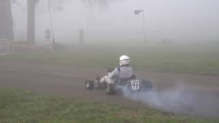 Historic Karting in the Fog at Race Retro