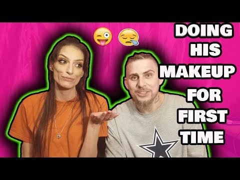 I did his makeup  First time wearing makeup