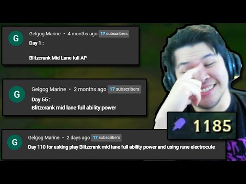 This guy asked me for 110 days straight to play Full AP Blitzrank.. and it can solo baron (1000+ AP)