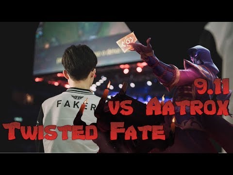 Faker - Twisted Fate vs Aatrox Mid - LoL Season 9 KR Ranked | League Of Legends