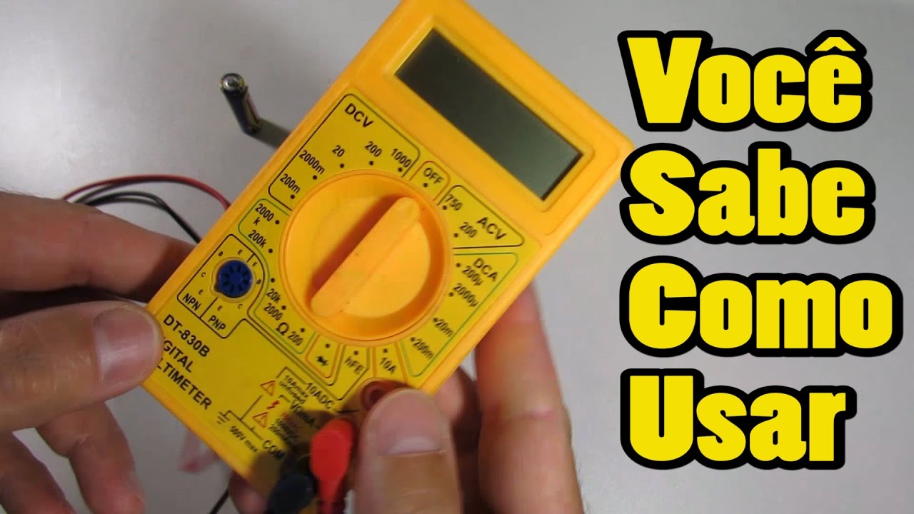 APRENDA a Usar o MULTIMETRO - Passo a passo