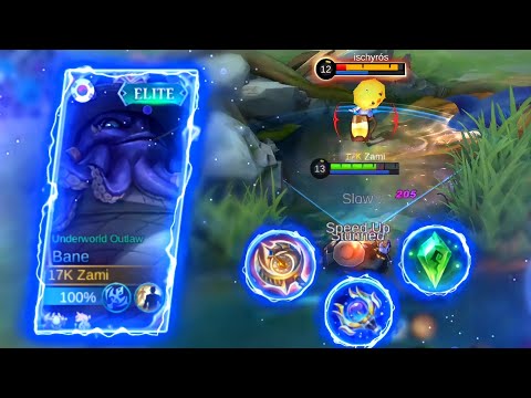 BANE ONE SHOT BUILD USING MAGE ITEM + MAGIC WORSHIP EMBLEM (easy win) -MLBB