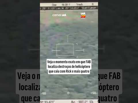 Veja o momento exato em que FAB localiza destroços de helicóptero que caiu com Rick e mais quatro