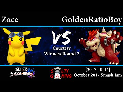 [2017-10-14] Smash 4 - Zace (Pikachu) vs GoldenRatioBoy (Bowser) Courtesy WR2