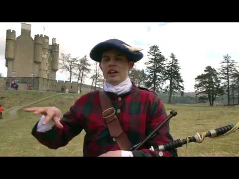 Scottish pibroch piping to the gather the Clans at Braemar Castle, highlands, Scotland