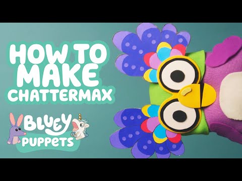 Bluey Puppets: How to Make Chattermax 🪩🌈  | Brand New Series | Bluey