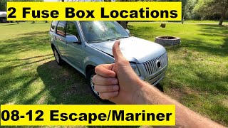 Fuse Box Location Mercury Mariner Ford Escape 2008 2009 2010 2011 2012 08 09 10 11 12