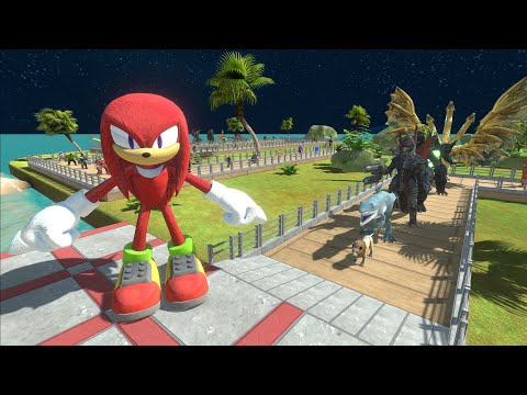 KNUCKLES DESERT ISLAND DEATH RUN - Animal Revolt Battle Simulator