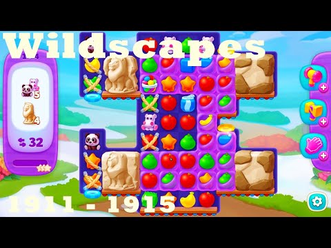 Wildscapes Level 1911 - 1915 HD Walkthrough | 3 - match game | gameplay | android | ios | pc | app