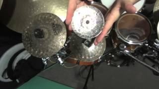 Video thumbnail for 4" 6" 8" Sabian Alien Disc Will Calhoun from Living Colour Signature effect cymbal prototype test by SIC MIC