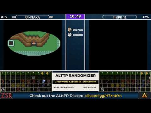 ALttPR Crossworld Keysanity Tournament: WB Round 1 - Hitaka vs. GFE
