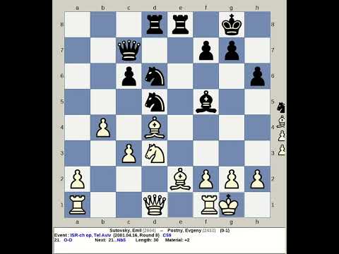 Sutovsky, Emil vs Postny, Evgeny | Israel Chess Open 2001, Tel Aviv