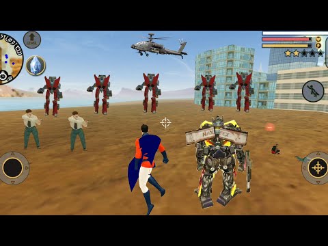 Vegas Crime Simulator (Super hero Fight Super Robot Car Villain) Vegas Hero Fight Villains Robots