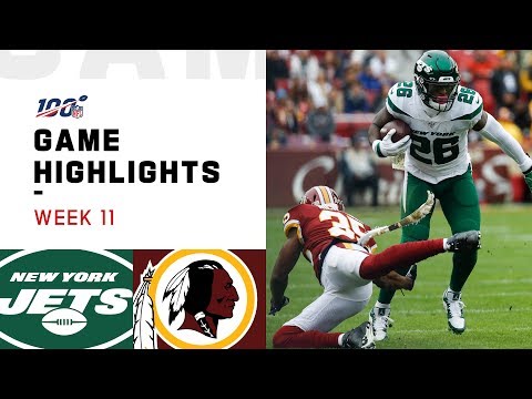 Jets vs. Redskins Week 11 Highlights | NFL 2019