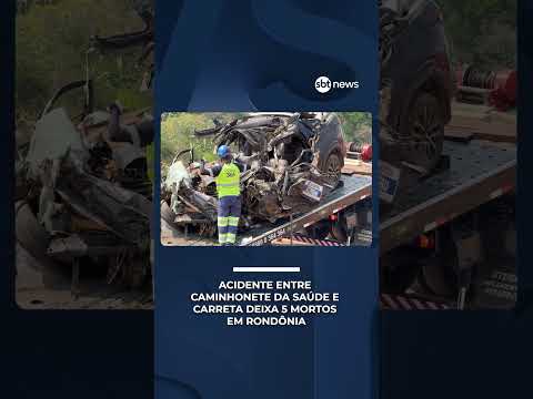 Acidente entre caminhonete da saúde e carreta deixa 5 mortos em Rondônia | #SBTNews