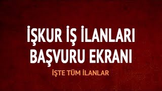 İŞKUR AÇIK İŞ İLANLARI / İSTANBUL DAİMİ ÖZEL İŞKUR İŞ İLANLARI /İSTANB