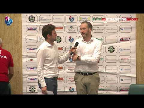 Ai microfoni di streamingsport.it  coach Gambarotto della Posaclima Ponzano