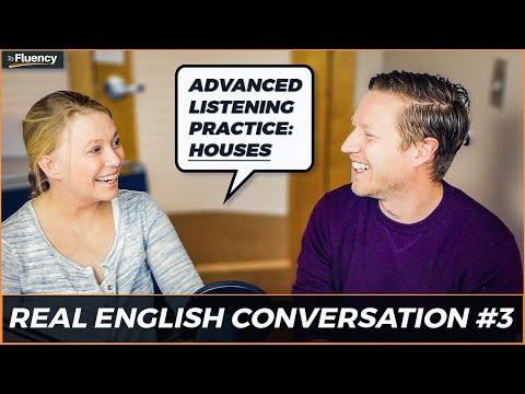 Advanced English Conversation Lesson #3: Houses  (learn real English w/ subtitles)