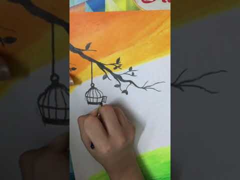 Easy oil pastels drawing for beginners/ Independence Day drawing step by step