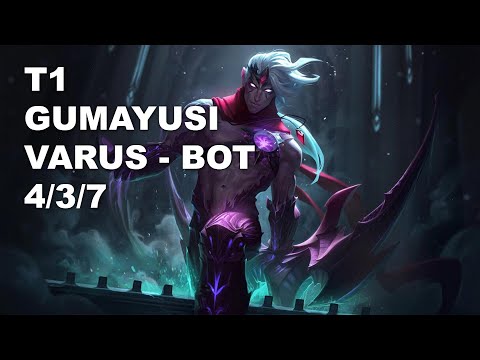 T1 Gumayusi Bot Varus vs Aphelios - KR Challenger Rank Game