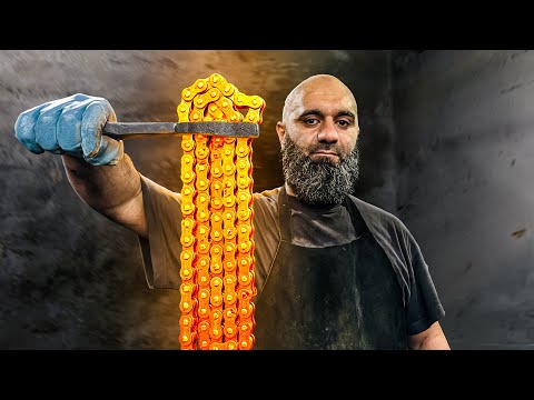 Erhitzen Sie einfach die Motorradketten und das Messer ist fast fertig!