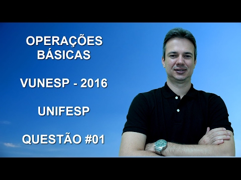 VUNESP04NMQ01 - VUNESP - 2016 - UNIFESP - TÉC.  SEG.  TRABALHO - OPERAÇÕES BÁSICAS