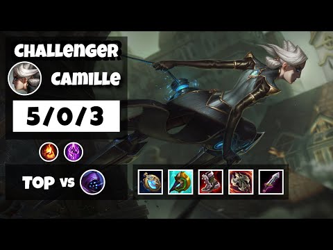 Camille vs Jax KOREAN Challenger TOP (5/0/3) - v11.14