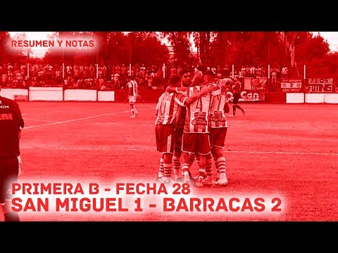San Miguel 1 - Barracas Central 2 | Resumen + Notas | Fecha 28 | B Metro 2017/18