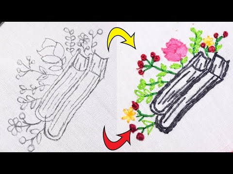 Book Embroidery | Flower Embroidery | Basic hand embroidery